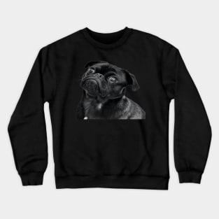 happy pug puppy sticker Crewneck Sweatshirt